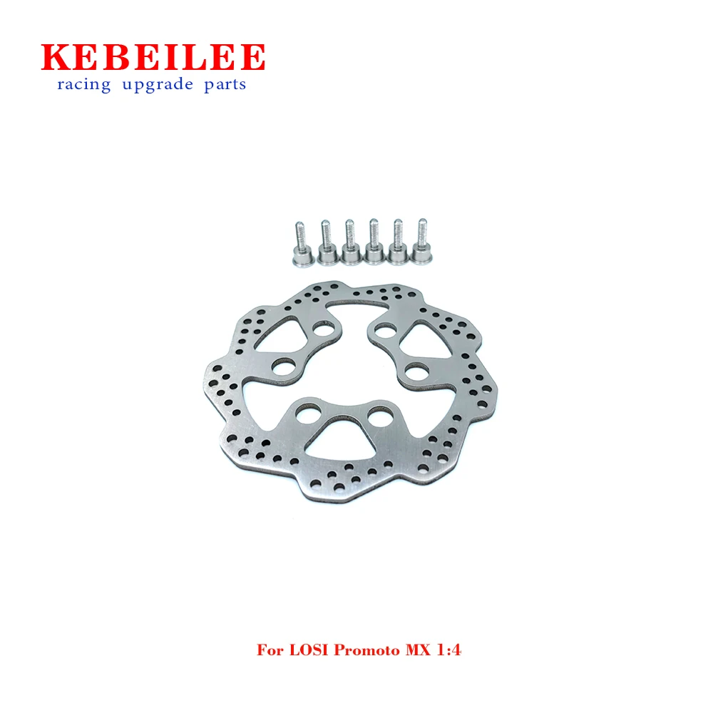 KEBEILEE Stainless Steel Front Brake Disk & screws kit for LOSI Promoto MX 1:4