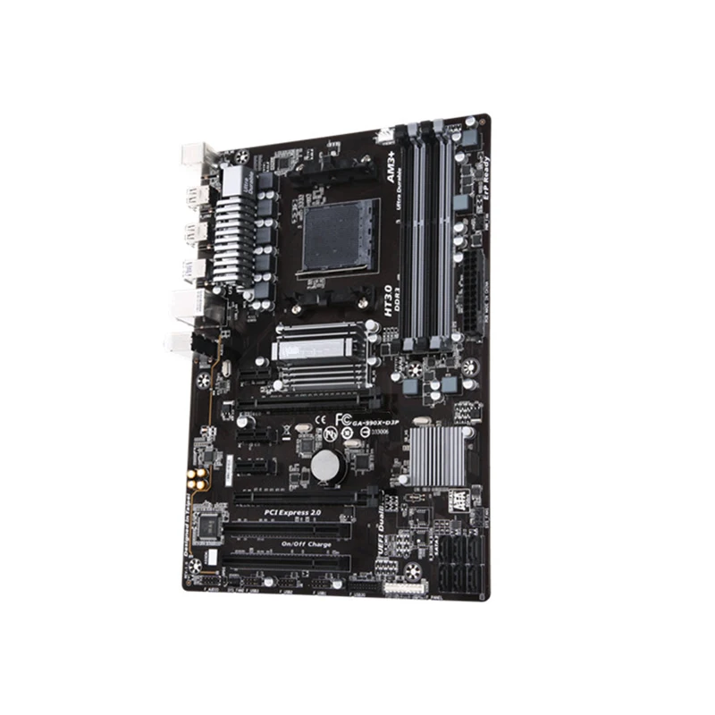 Soquete Mainboard Desktop para AMD, SATA III, USB 3.0, GA-990X-D3P, AM3 + DDR3, 32GB, 990X, 990FX