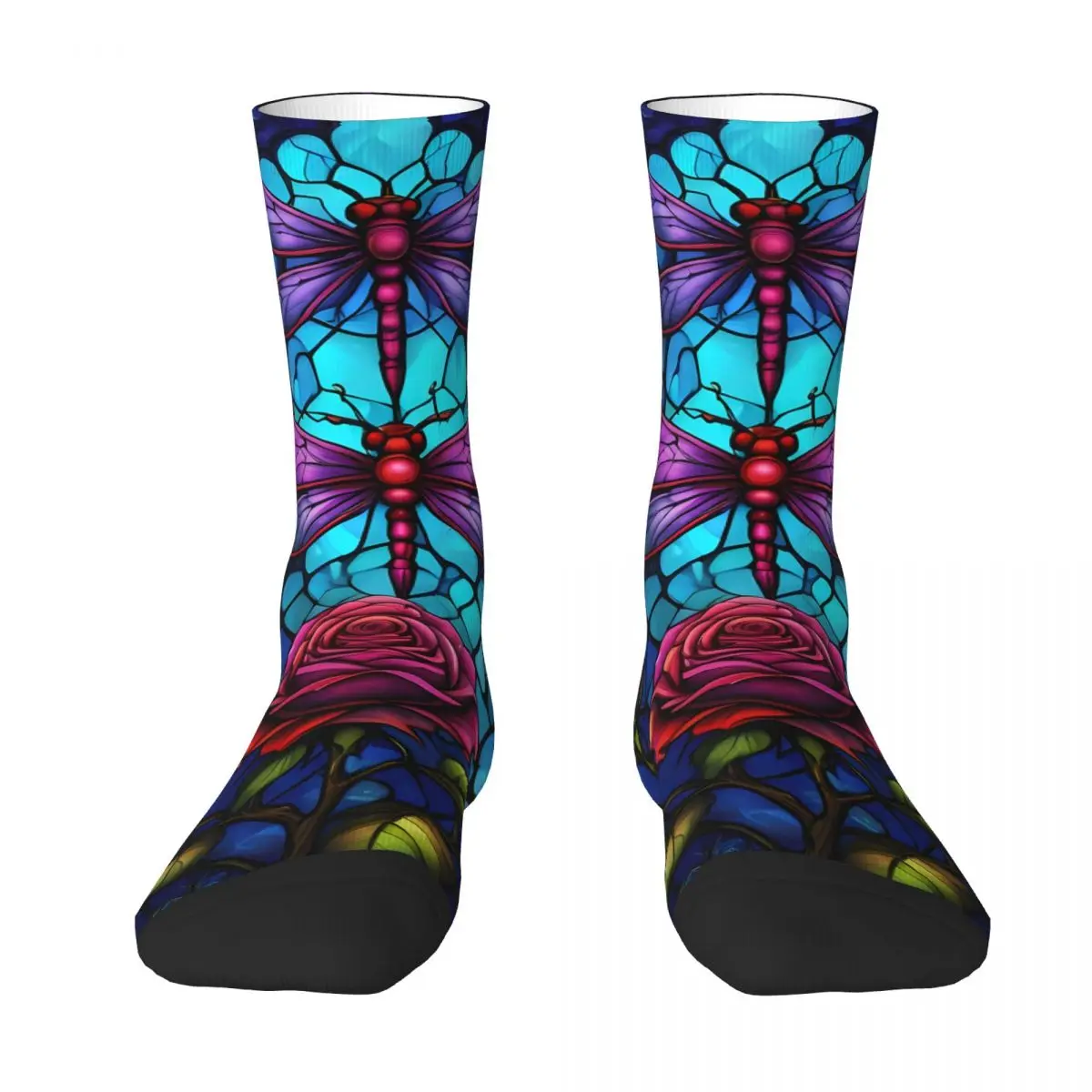 Dragonfly Socks Printed Men's Stockings Polyester
