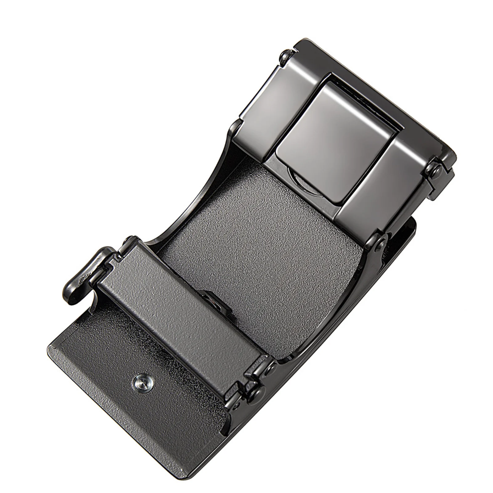 Adjustable Ratchet Belt Buckle Black Zinc Alloy Lock for 1 38 Inch Men's Slide Straps Secure Comfortable Fit