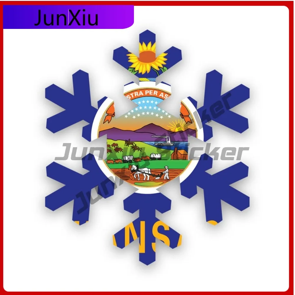 

Street Kansas Snowflake Sticker Uv Protected Decalsks Snow Flake Snowboard Snowboarding Ski Sking Outdoors Winter Cool