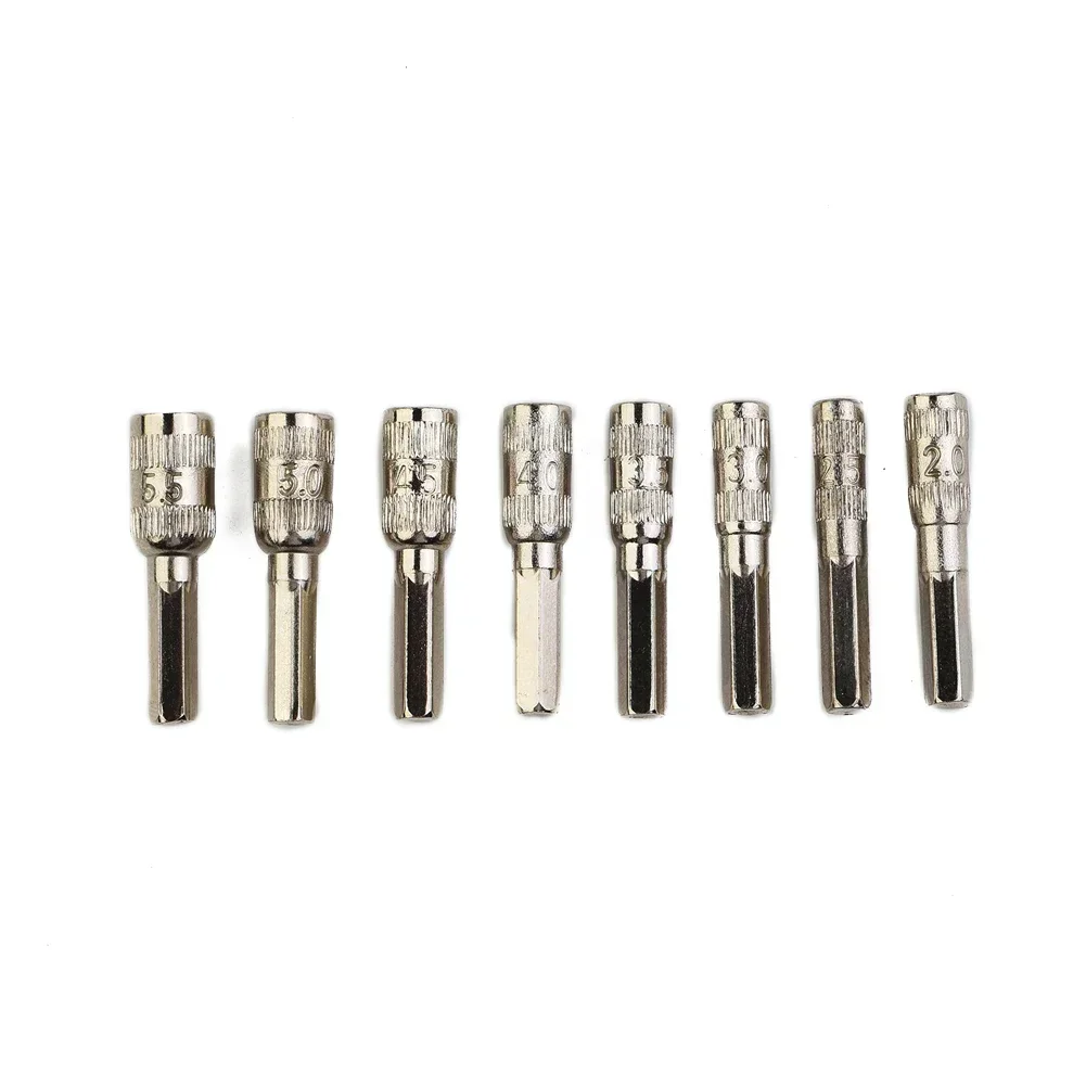 8 Pcs Hex ซ็อกเก็ต H4สกรูเมตริกเครื่องมือ Mata Bor PH2.0/M2.5-5.5Mm Hex Shank Socket 6จุดซ็อกเก็ต Hex สำหรับเครื่องมือมือ