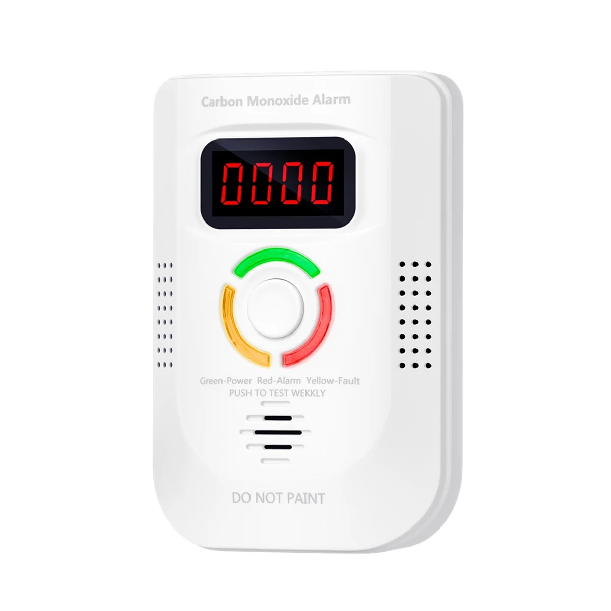 Carbon Monoxide Detector Alarm Photoelectric Sensor LCD Plug in CO Poisoning Siren Sound+Flash Warning US Plug