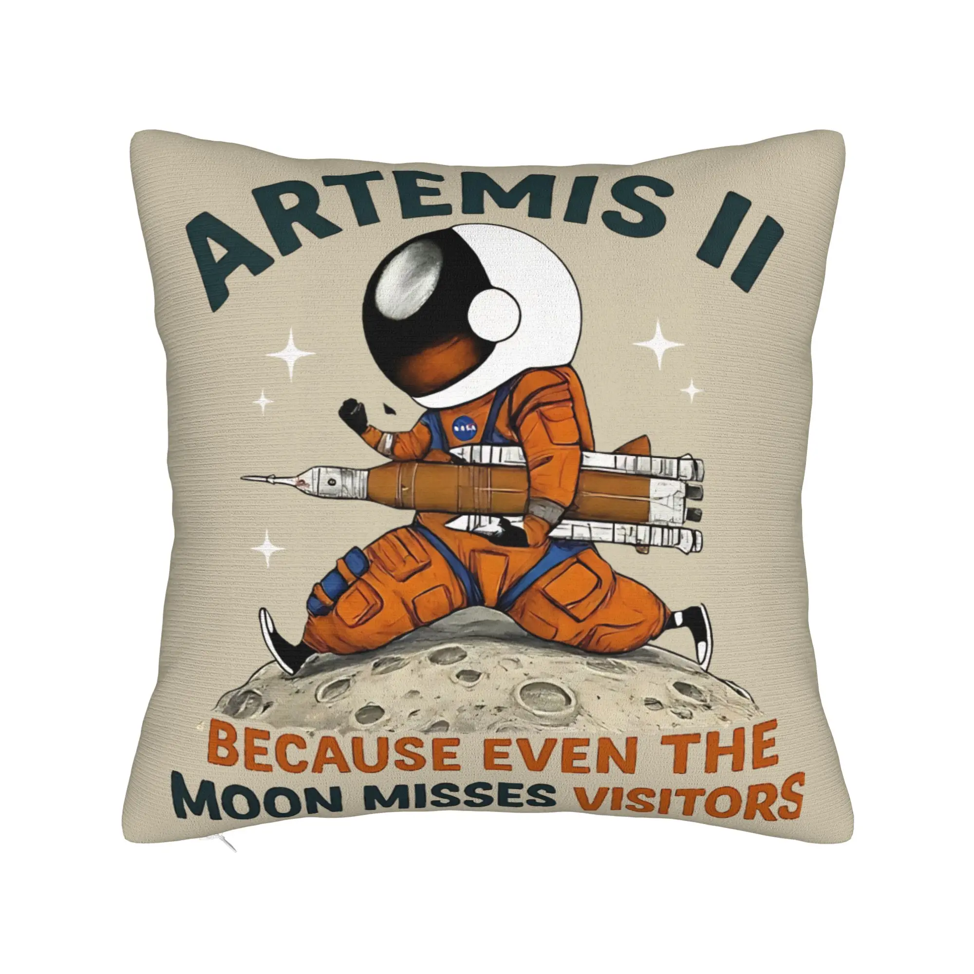 Decorative Pillow Cover Artemis II Mission To The Moon 2026 Artemis 2  Merchandise Seater  Pillow Case Cover Zipper Multi Size