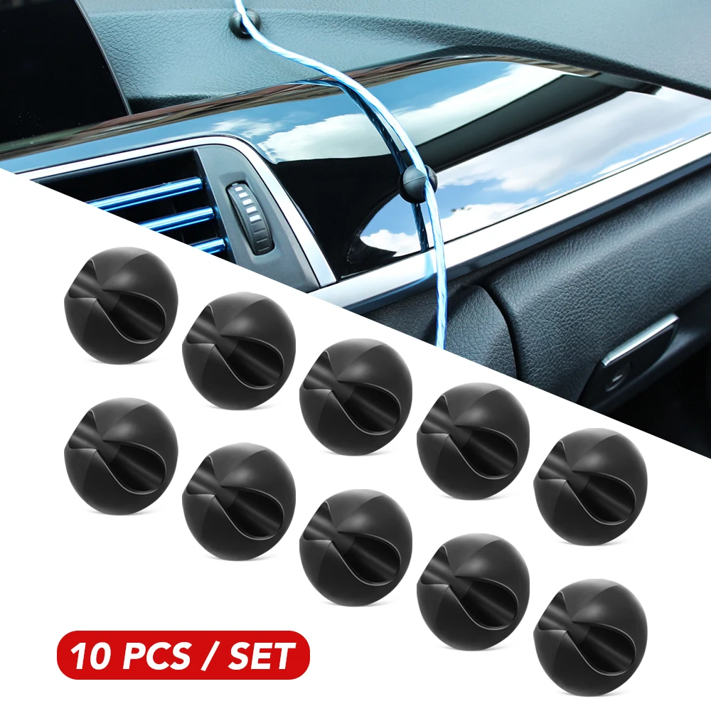 10Pcs USB Cable Organizer Wire Winder Earphone Holder Cord Clip Office  for Kamaz Oka rain eyebrow refires rearview mirror