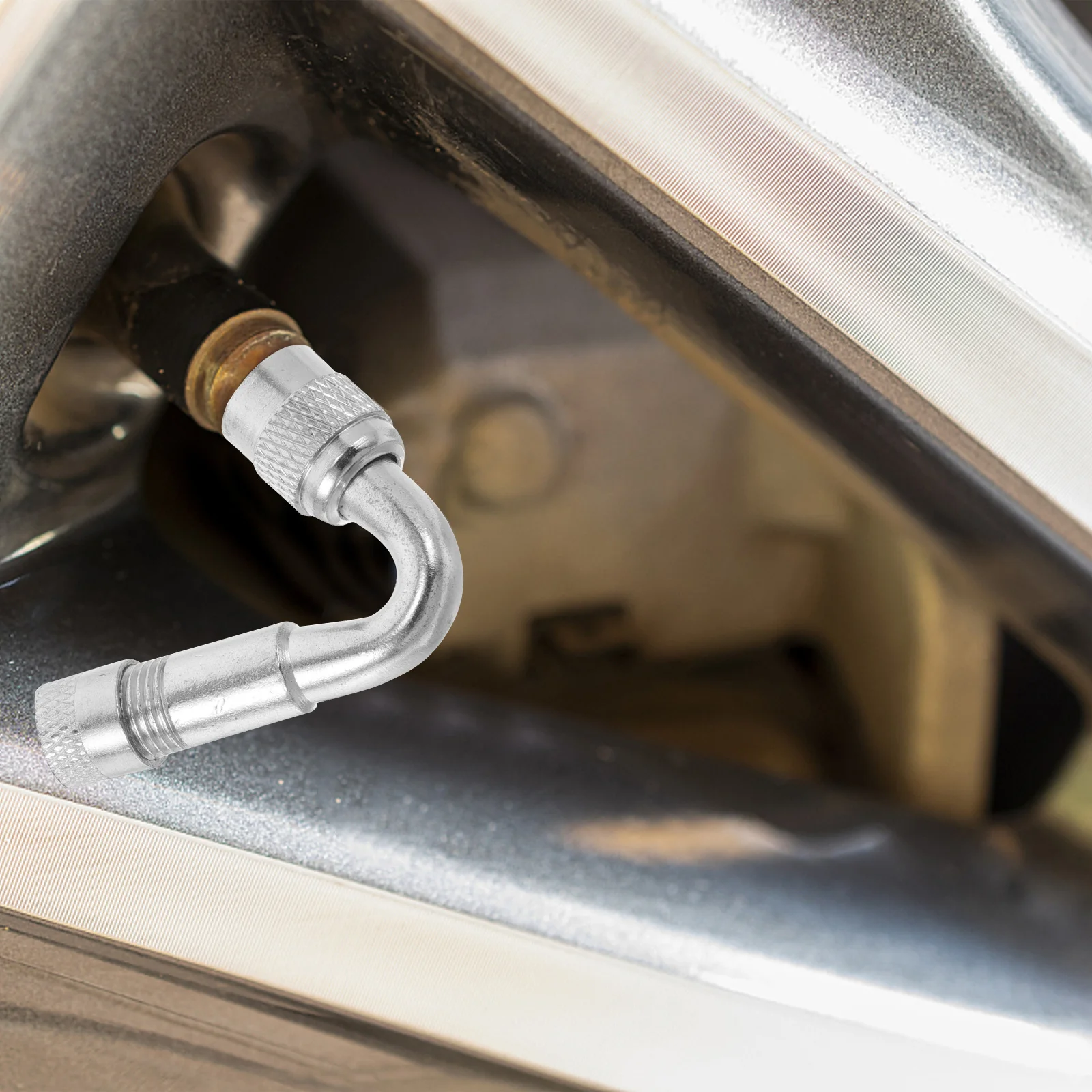 

4Pcs Metal Valve Stem Extenders Universal 45 Degree Angle for Car Motorcycle Tire Valve Extension Set Tire Stem Extension