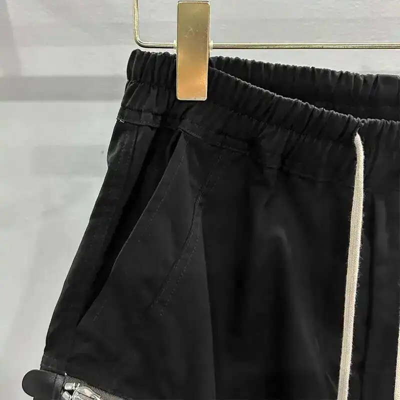 Hksh verão nova maré masculina escuro chique grandes bolsos capris zíper design techwear casual alta rua tendência estilo ro shorts hk1967