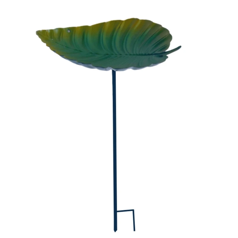

Leaf Pattern Outdoor Birdbaths Durability Iron Ground Garden Feeders 601C