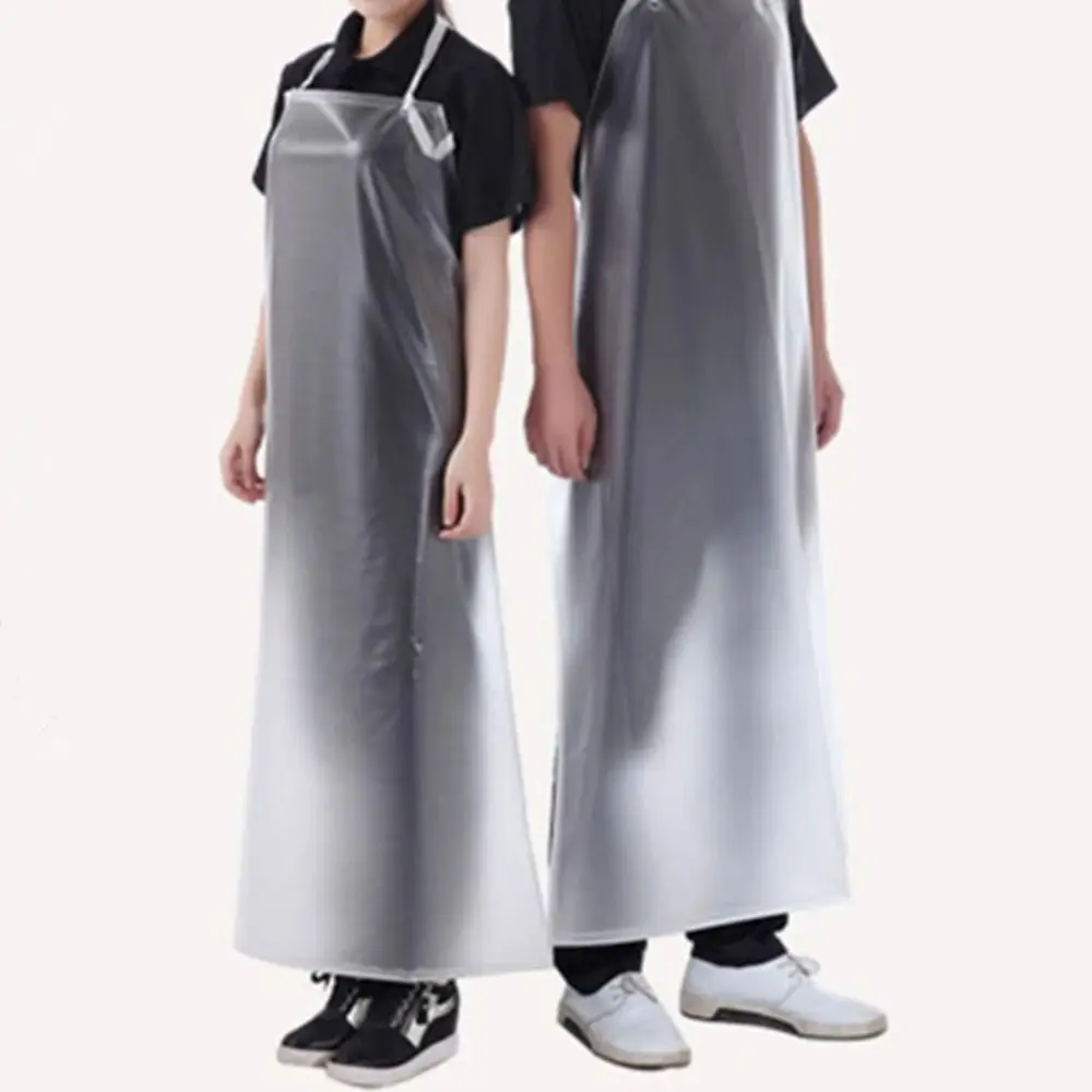 Durable Thickened Kitchen Apron Waterproof Translucent Work Apron 80x110cm Oil Resistant PVC Apron for Men Women