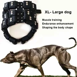 Large Canine Muscle Training Kit Empty Shell Weight Carrying Strap Vest with Pockets Dogo Argentino American Pit Bull K9 Jacket