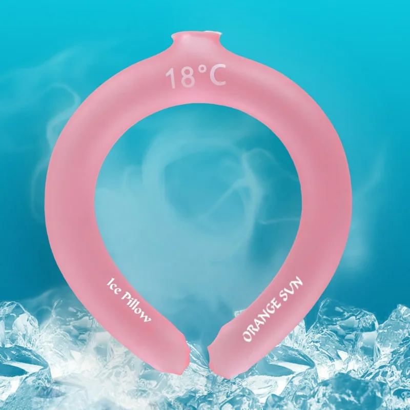 Collar Tube Neck Cooler Ice Pack Reusable Neck Cooling Ring Ice Maker Gel Liquid Cooling Neck Wraps Fitness
