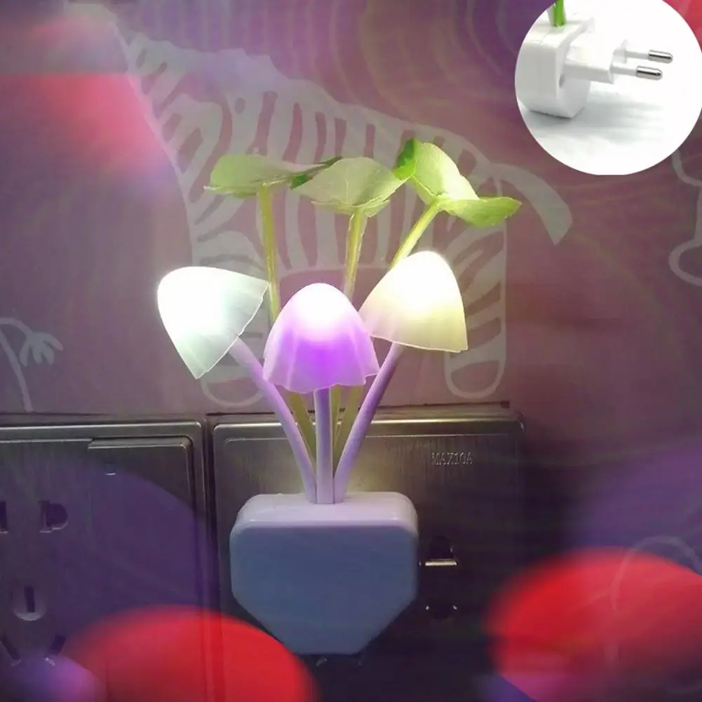 الاستشعار Led ضوء الليل اللون تغيير المكونات في LED الفطر سرير أطفال الكبار حلم إضاءة زينة المنزل جدار مصابيح غرفة النوم مصباح O8F4
