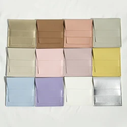 5pcs PU Leather Jewelry Packaging Pouches Bags 8x8cm Small Wedding Gift Envelope Bag Necklace Bracelet Earring Storage Dust Sack