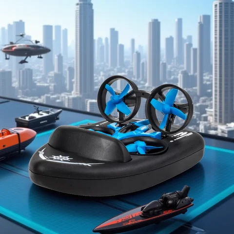 Sea, land, and air flight 3-in-1 JJRC H36F mini drone, unmanned mode, 360 ° roll 2.4G 6-axis quadcopter ship RC children's toy