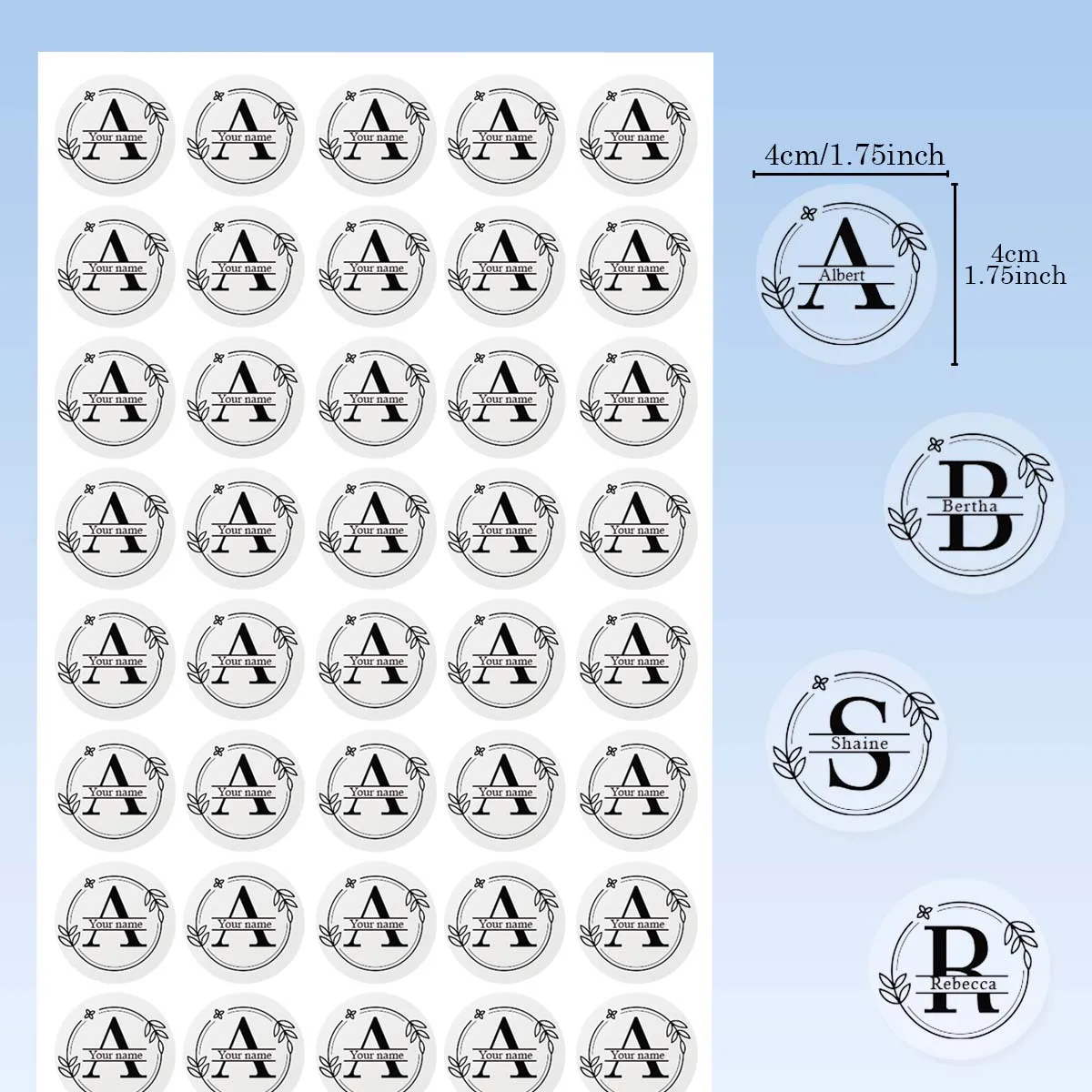 30pcs Cartoon letters Customized Name Stickers Personalized Name Stickers Textbook Tag Personalized Tag Pencil Label