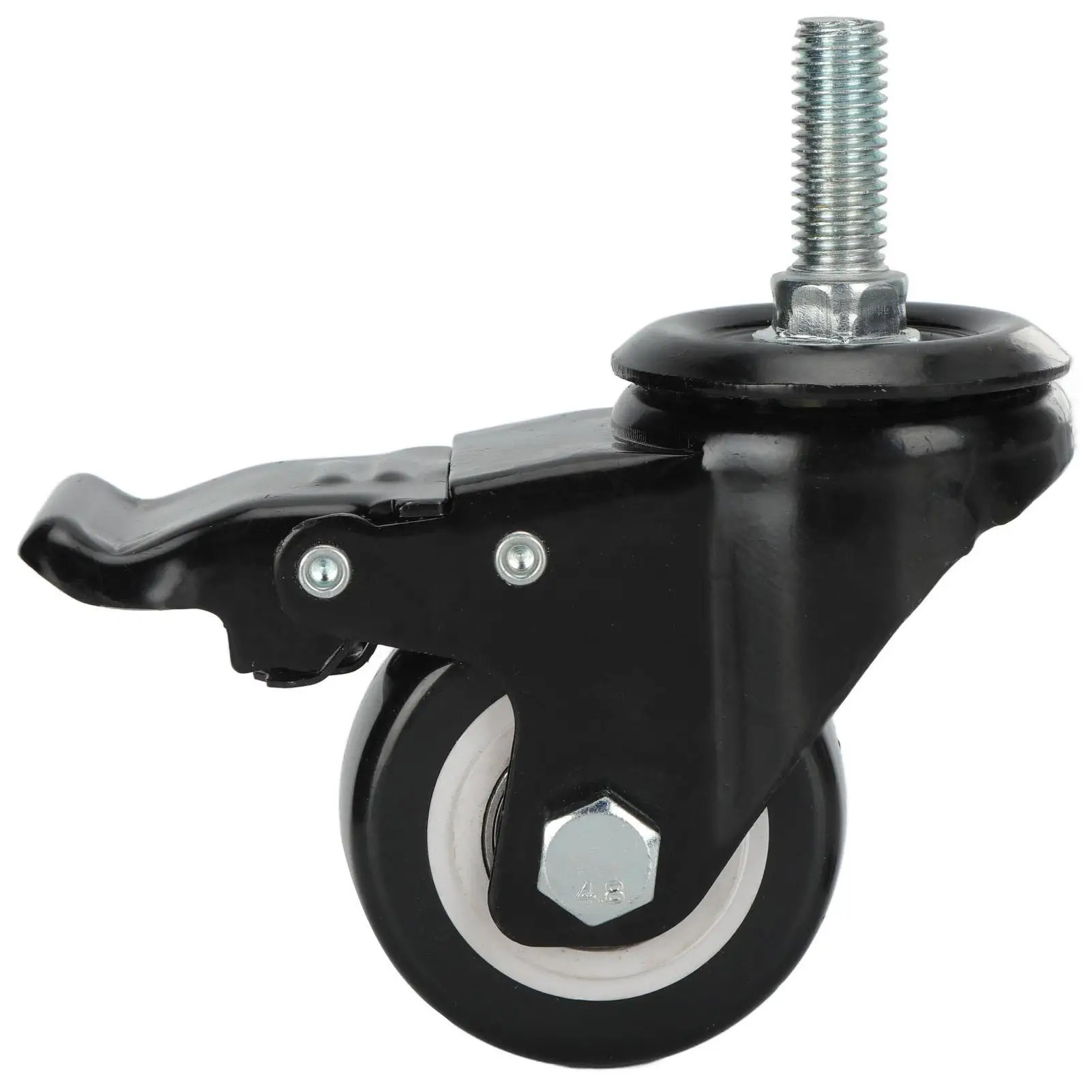 2.5in Low Noise Heavy Duty Caster Wheel with M12 Dual Bearing & Brake - Perfect for Trolleys