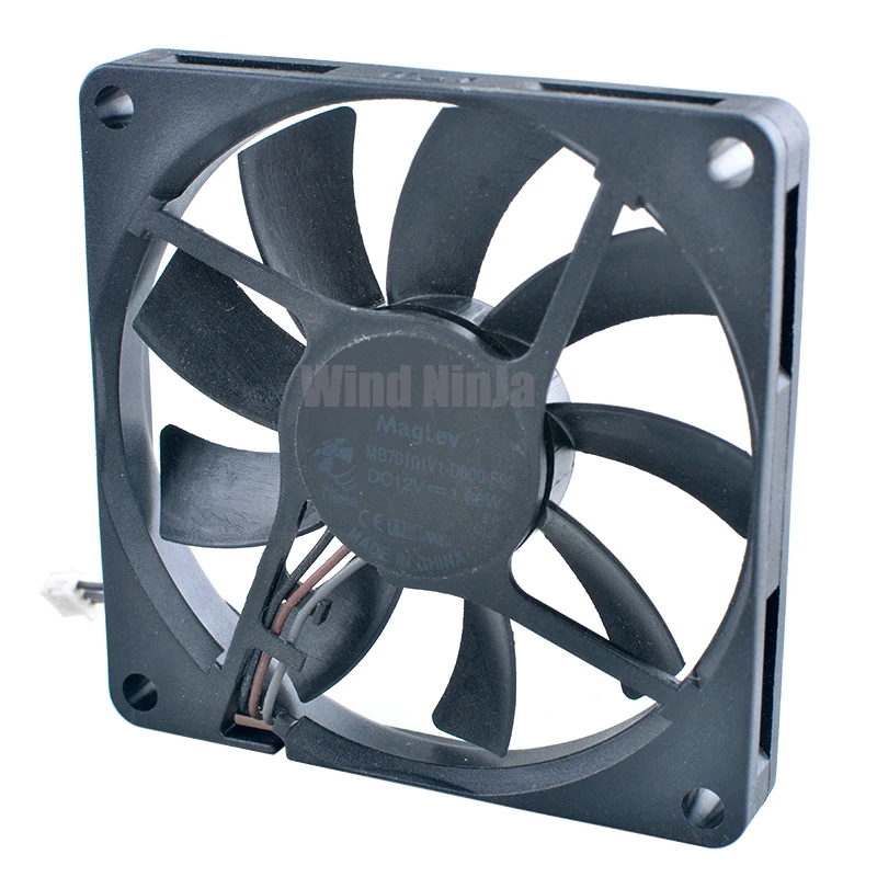 (2pcs) Ultra-Thin 7cm 70mm Cooling Fan DC12V 1.66W 70x70x10mm MB70101V1-D000-F99 Projector Cooler Fan for Heat Dissipation
