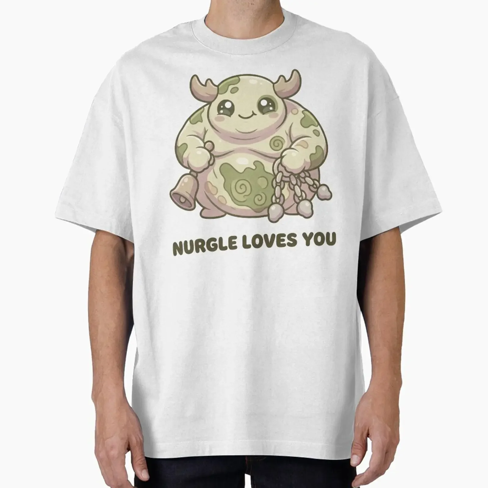 Nurgle Loves You designed and sold by PabloPlace vintage Washed Stretched Soft Casual Top For Everyday Wear designer clothes