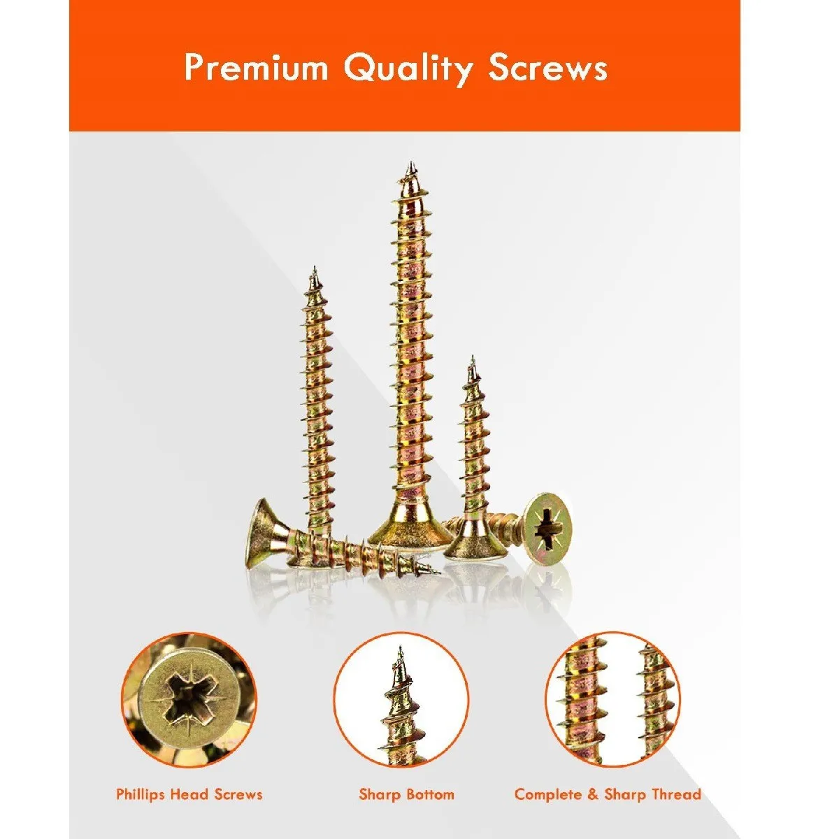 360PCS Self Tapping Zinc Plated Color Phillips Head Step Carbon Steel Screws 9 Sizes Cross Border Hot