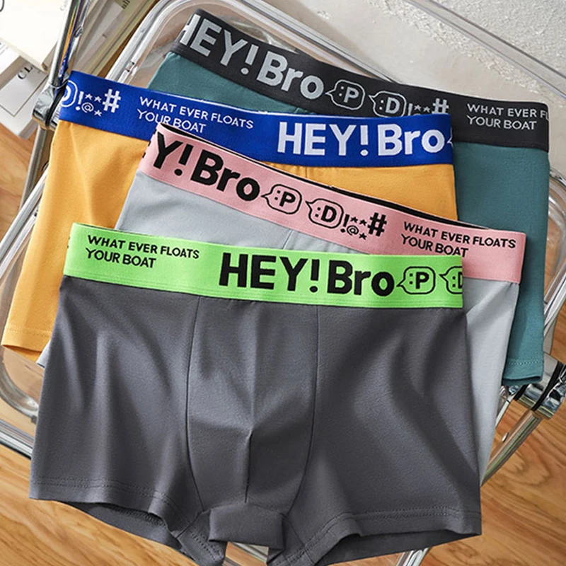 3ชิ้นชุดชั้นในชายระบายอากาศขนาดใหญ่บ็อกเซอร์สปอร์ตบ็อกเซอร์ของผู้ชาย celana dalam segi empat กีฬากางเกงขาสั้นของผู้ชาย