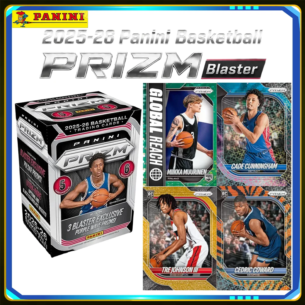 2025-26 Panini Prizm Basketball Blaster Box 30 Trading Cards 3 Purple Wave Prizms Star Player Collectible Fan Gift