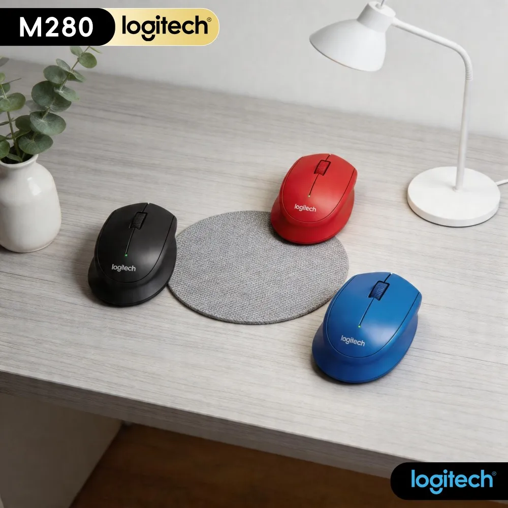 Logitech M280 Wireless Mouse 1000 DPI Accurate Tracking 18-Month Battery 10M Range For Office Home Laptop Linux