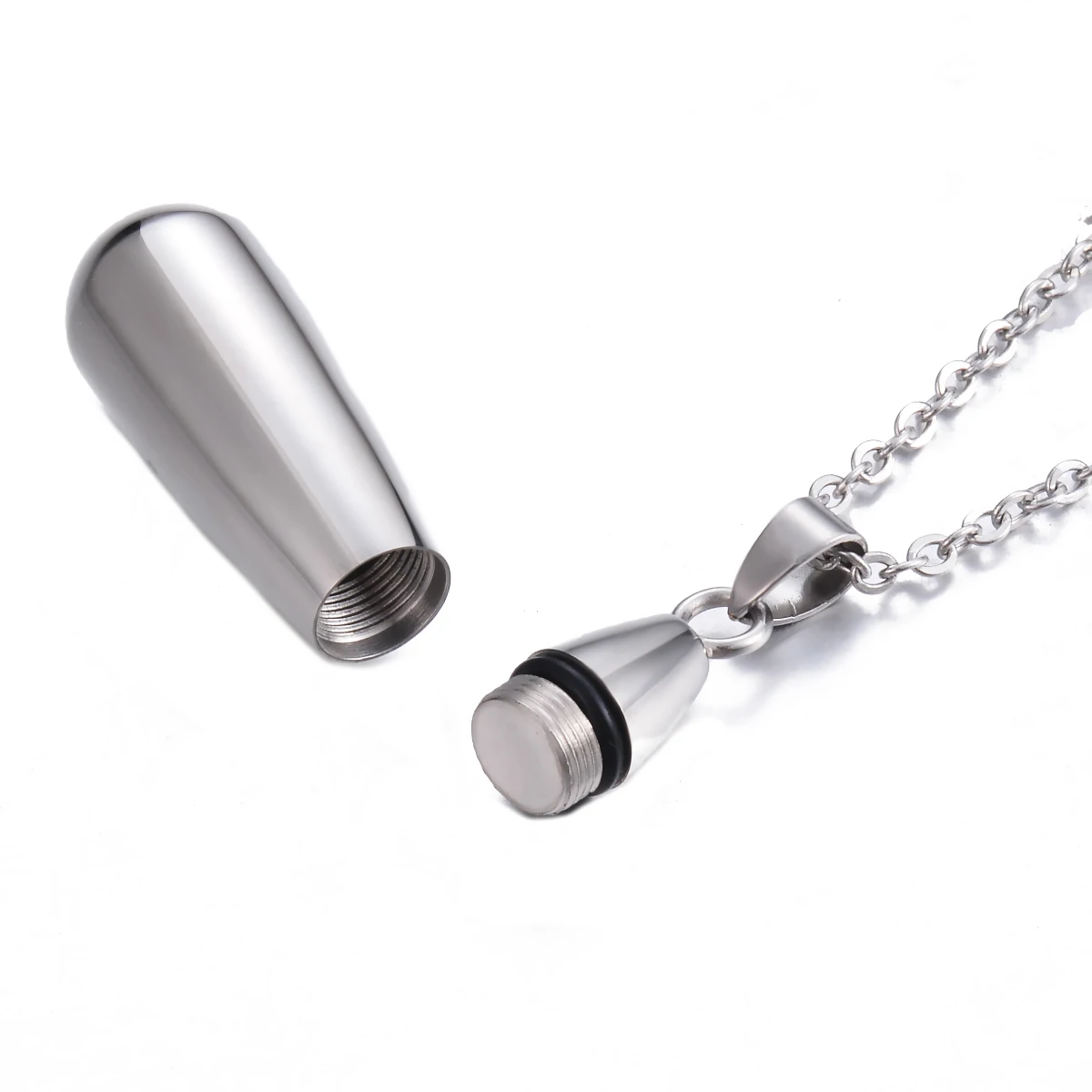 1pc Tear Drop Keepsake Ashes Urn Pendant Memorial Heart Necklace with Screw Open and Close Cremation Jewelry