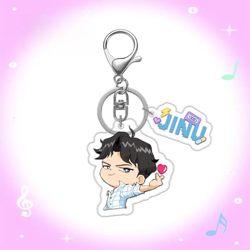 Llaveros de Anime Kpop Demon Hunter Huntrix Rumi Mira Zoey Saja para niños, bonito llavero acrílico, mochilas escolares de moda, colgante, regalo para seguidores