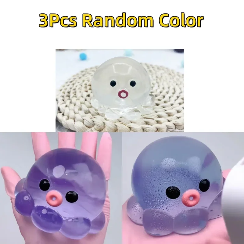 Squishy Bubble Pop Fidget-Spielzeug, Quetsch-Sensorikball & Oktopus-Popper, Anti-Angst-Spielzeug ASMR Spaßiges Partygeschenk