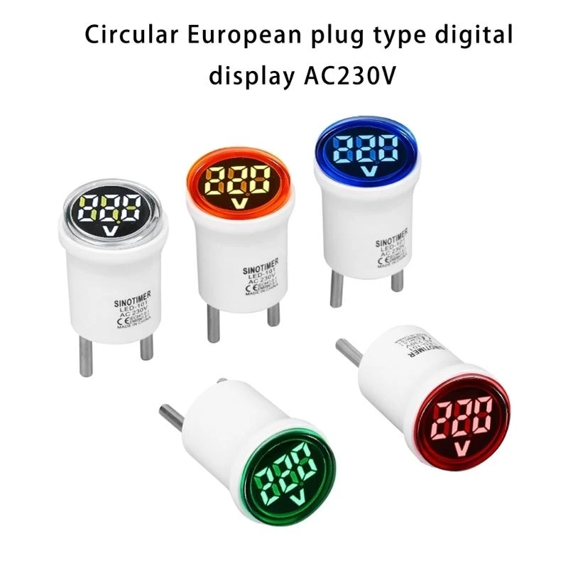 Y1AD Easy To Read AC230V Digital voltages Indicates LED Display Electric Power Monitoring Digital Voltmeter for Homes & Office