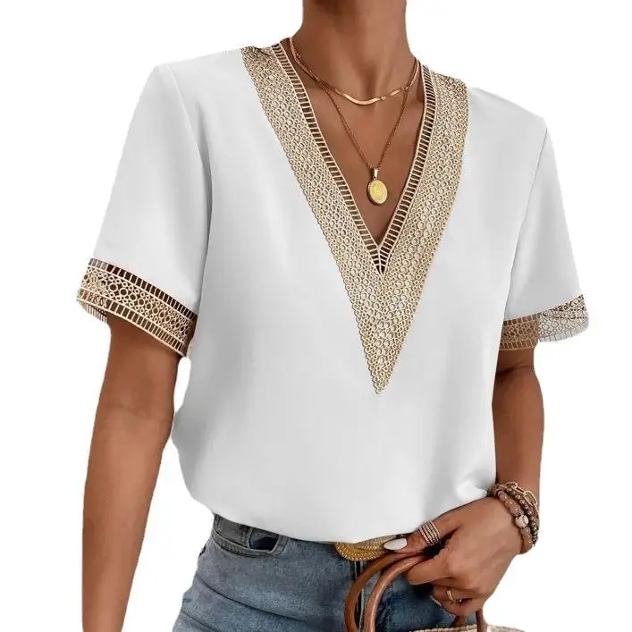 เสื้อลูกไม้คอปกผู้หญิงหรือสวีเดน ไออาร์ทีบริการออกแบบที่ปรับแต่งได้ DIY ชุดทำงาน