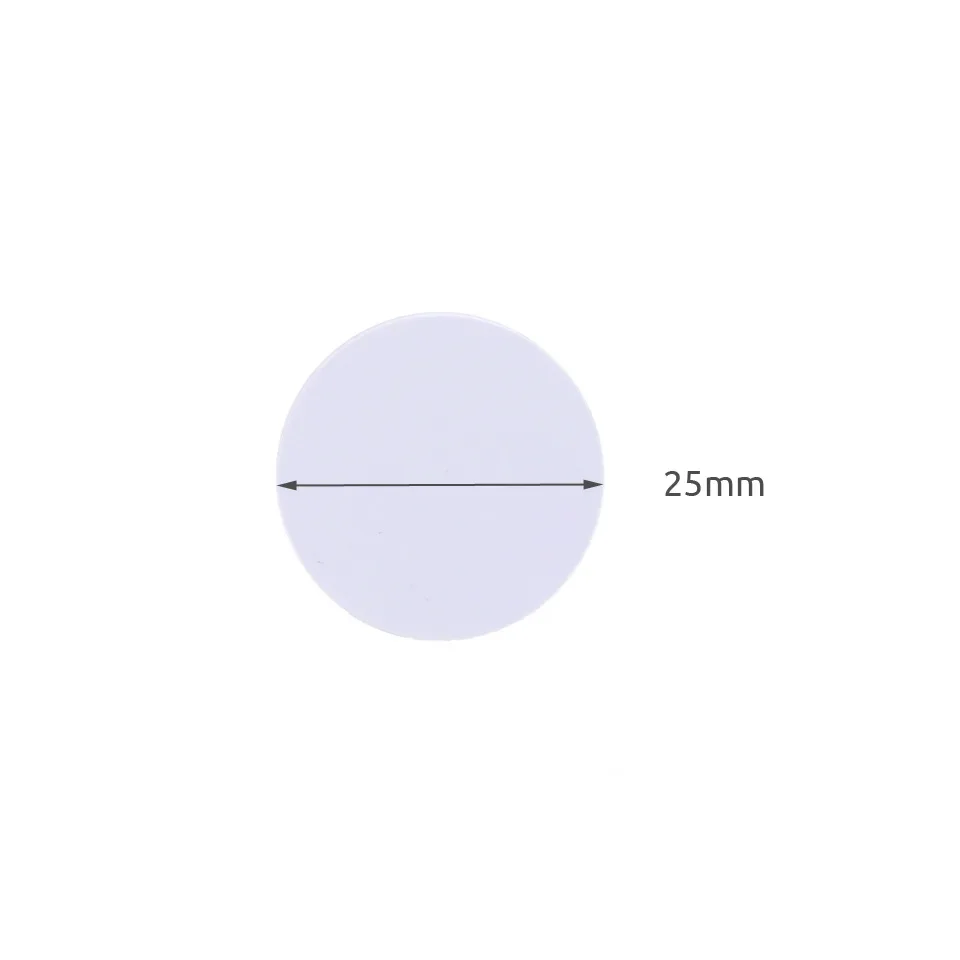 Étiquettes universelles ultralégères avec support adhésif, boîte de rangement transparente, étiquette de pièce de monnaie, NDavid 215, 13.56MHz,