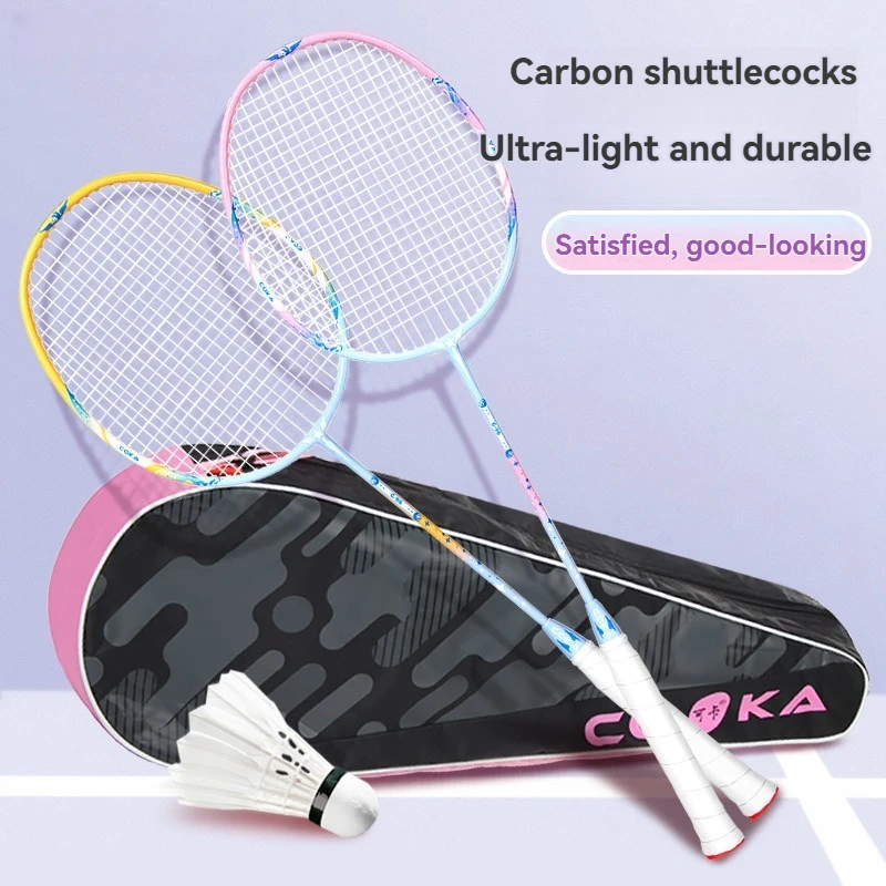 

Carbon-fiber Composite Durable Badminton Racket High-rebound, Durable Outdoor Sports Racket Non-slip, Shock-absorbing Racket