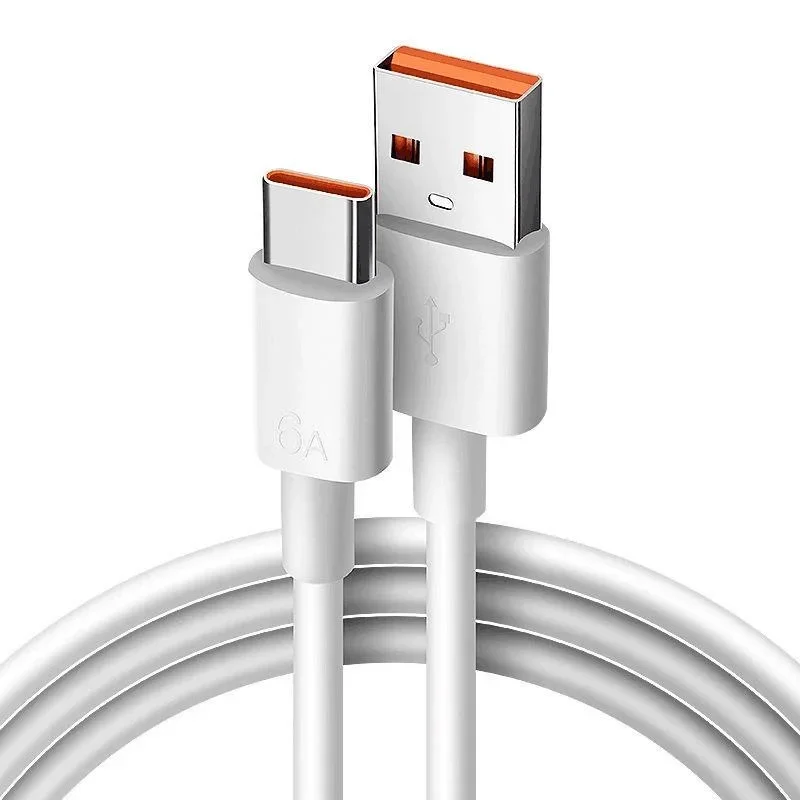 

66W USB C Fast Charger Cable 6A Type C Charging Cord High Power Output Quick Charge Wire for Smart Phone Mobile Phone Data Cable