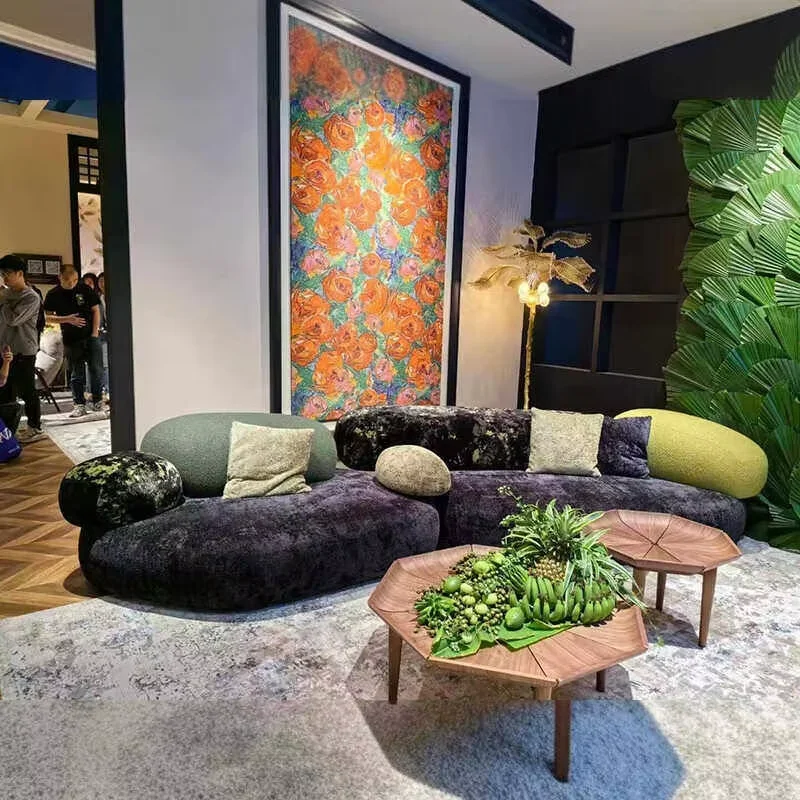 Fabric Italian Minimalist Sofas Living Room Large Designer Module Couch Puffs Sectionals Accent Woonkamerbanken Furniture