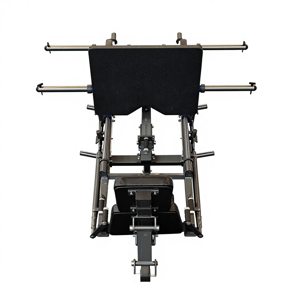 Steel Seated Leg Press Trainer Safety Features Foldable Durable 1.6T Capacity 200kg Max User Weight For Gym Strength Training