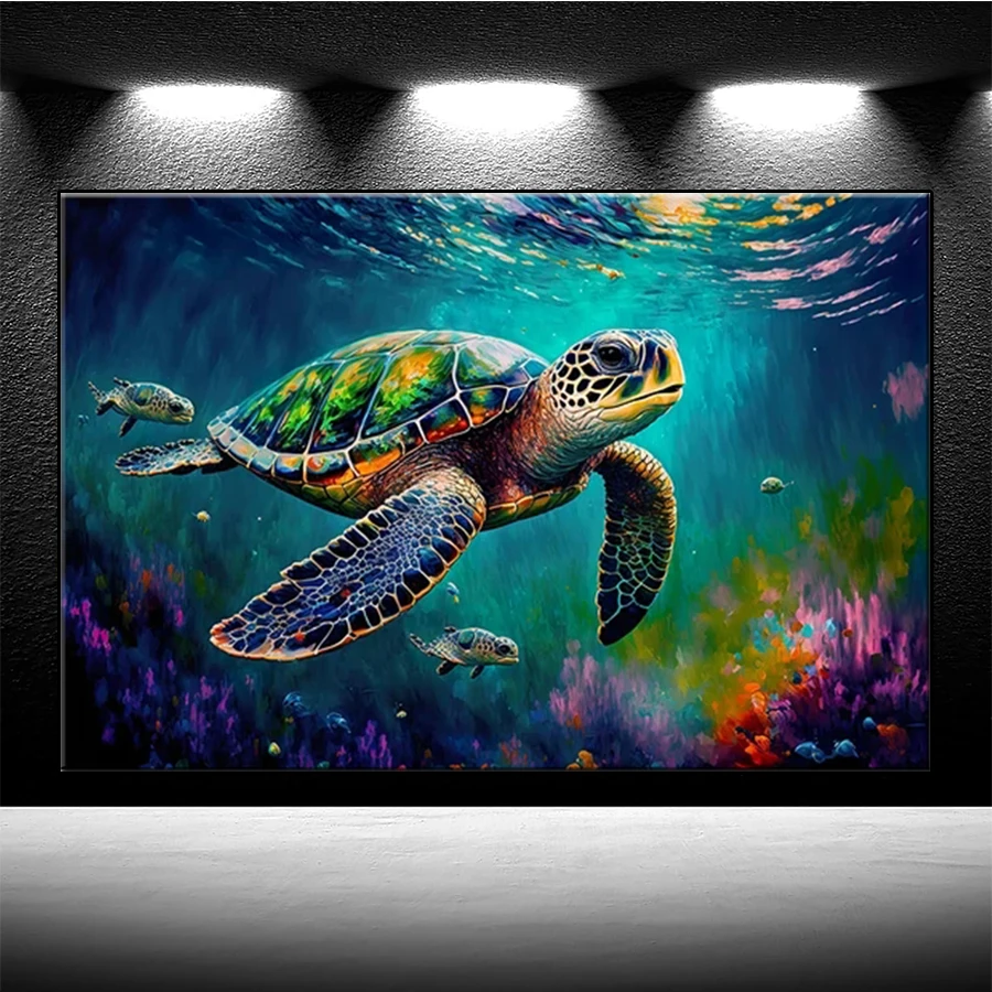 DIY Diamond Painting Submarine Animals Sea Turtles Full Square Diamond Embroidery sale Cross Stitch sets Mosaic Handmade Gift