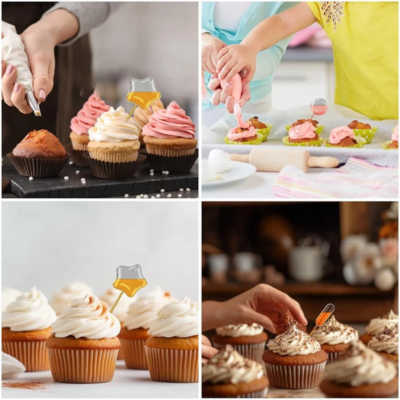 50Pcs 4ML Cupcakes pipette di trasferimento in plastica usa e getta contagocce liquido per cioccolato o fragole