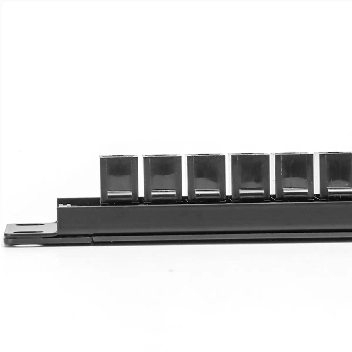 24 Port CAT6 Patch Panel, 19Inch 1U Cabinet Rack Pass-Through RJ45 Modular Frame for Network