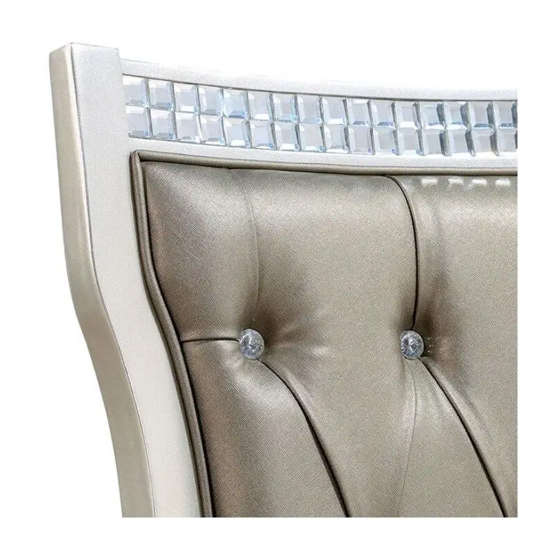 Набор из 2-х обеденных стульев цвета шампанского/теплого серого цвета, из массива дерева с подушками из кожзаменителя, боковые стулья на пуговицах для кухни и