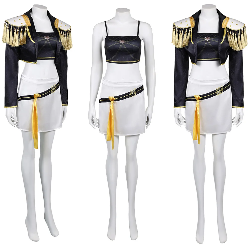 2025 Cartoon Demon Hunter of KPop Cosplay Mira Coat Top Skirt Clothing Wig Hallowmas Carnival Roleplay Suits Outfit For Women