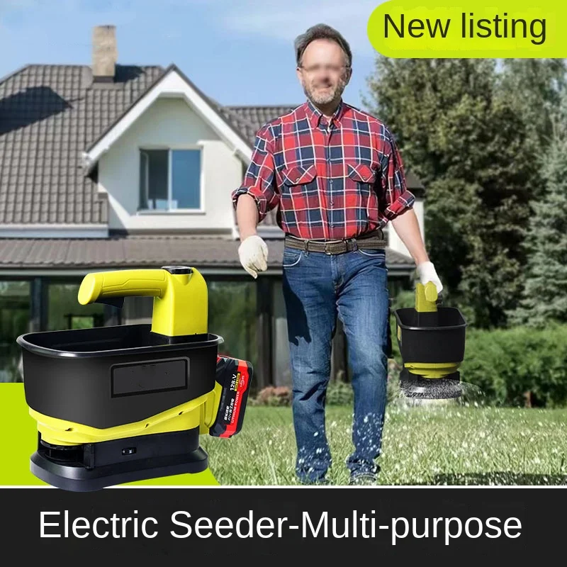 Lithium battery fertilizer diffusion and seeder portable agricultural fertilizer diffusion machine grass seeds and vegetables