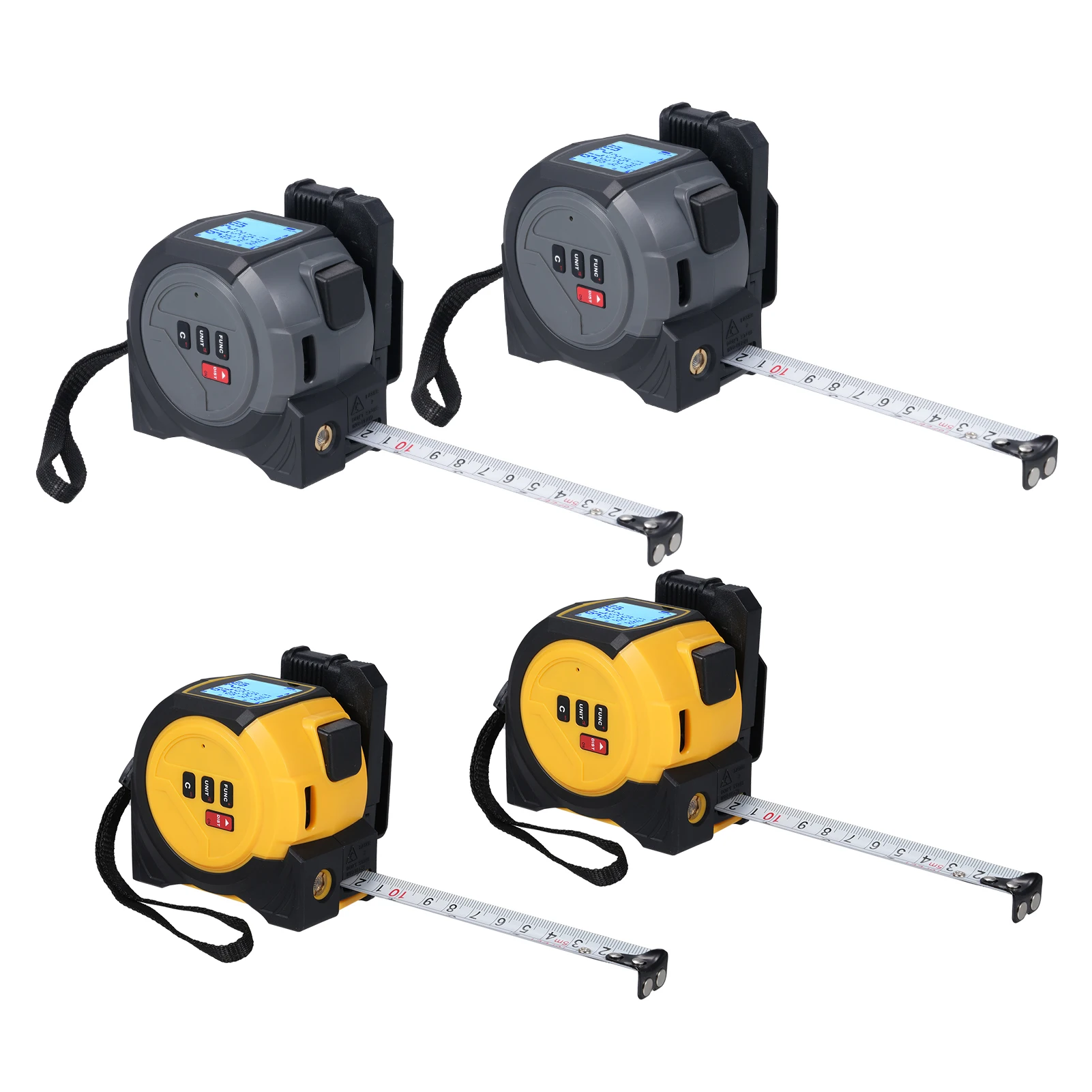 40M/60M Laser Tape Measure 3 in 1 Laser Measure Level-Meter Laser 5M Tape Measure with Pythagorean  M/ft/in Unit Conversion