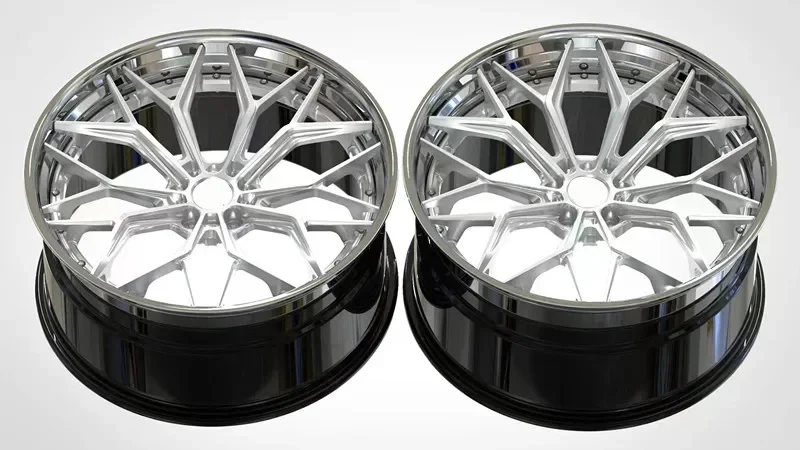 Customize 2 piece 3pcs 6061-t6 aluminum alloy forged car rims wheel 19 20 21 22 for racing cars