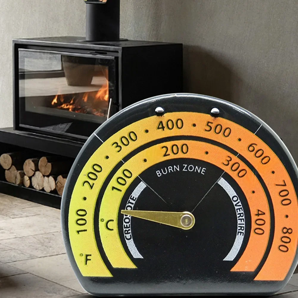 Magnetic Stove Thermometer Large Display for Log Burner Temperature Gauge Easy Installation High Heat Resistance