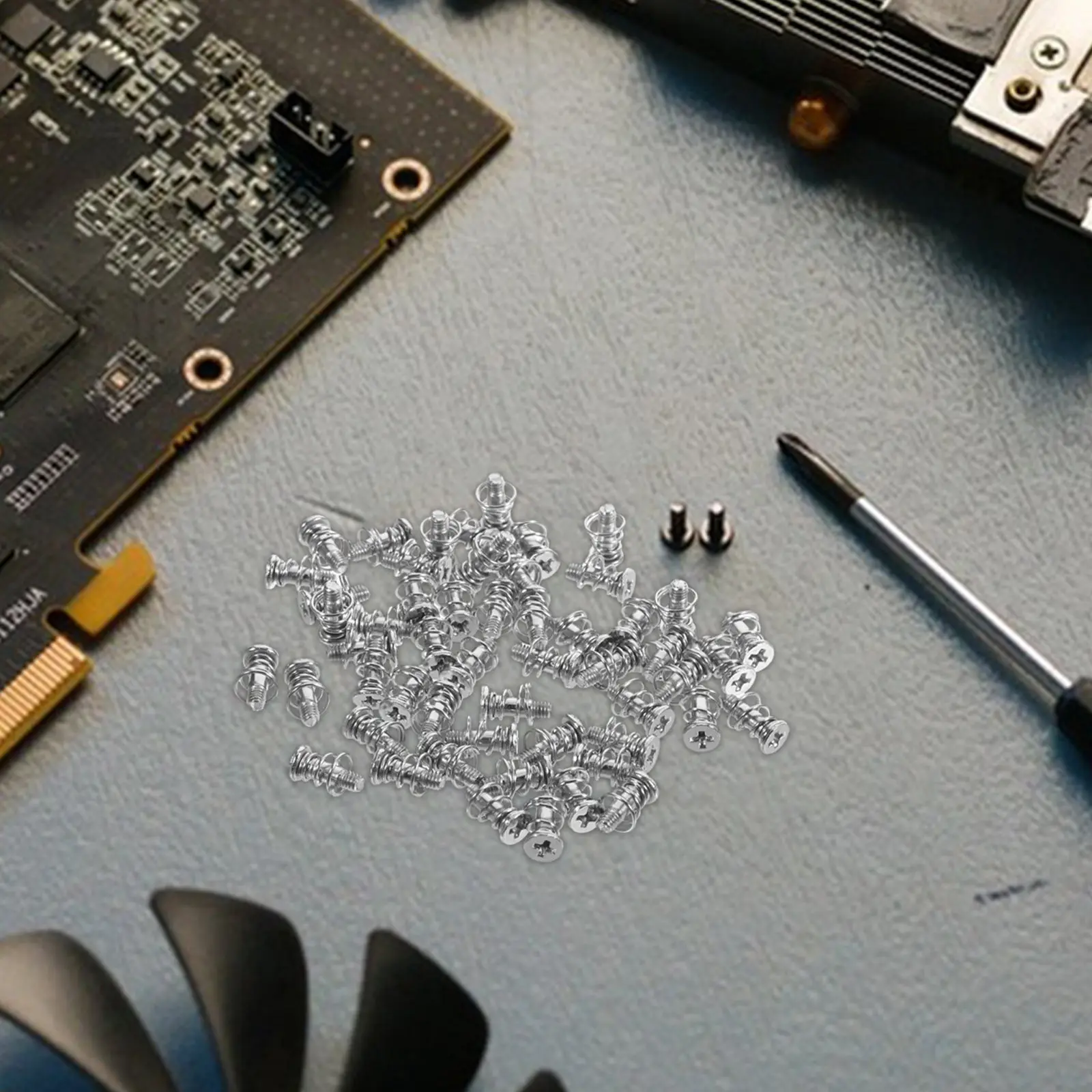 50Pcs Premium Spring Steel Heatsink Screws Compatible with Most GPU Coolers Easy Install Replacement for Graphic Card Heat Sink