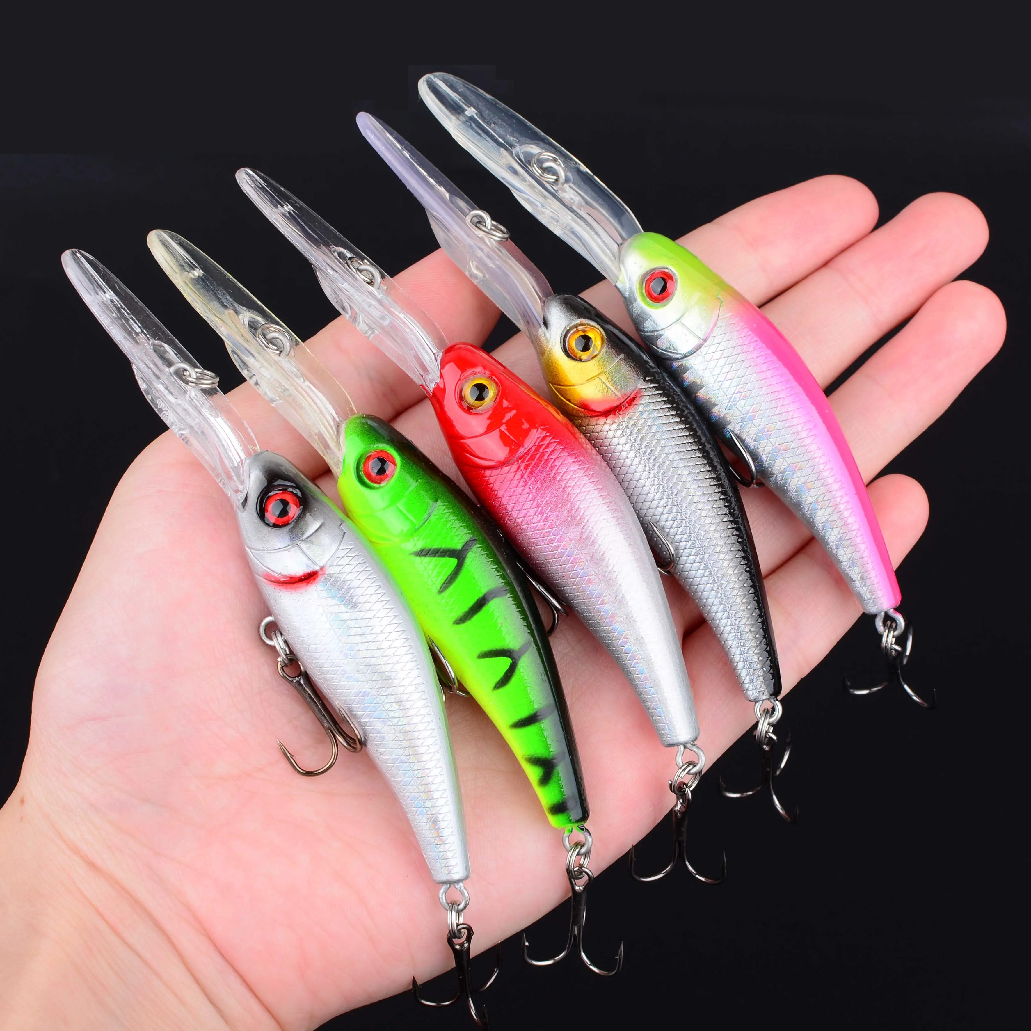 Minnow flotante con anzuelos triples para carpa y lucio - imagen 4