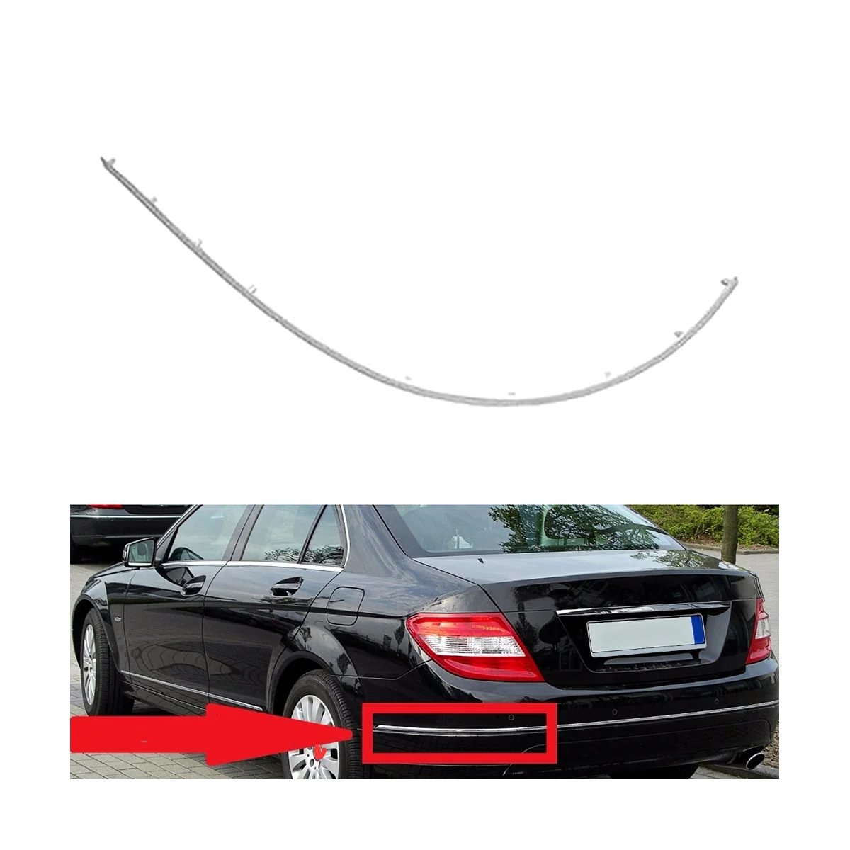 

A2078852121 Left Rear Bumper Decorative Trim Strip for C207 E200 E220 E250 E350