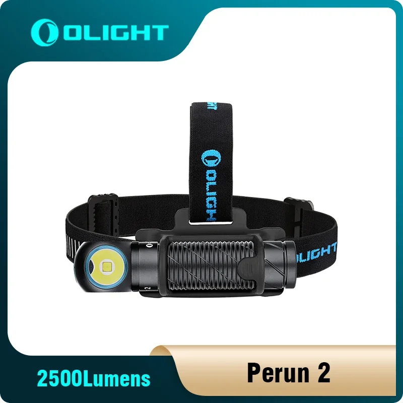 Olight Perun 2 Right-angle Headlamp 2500 Lumens Headlight LED Torch Multi-Functional MCC3 Magnetic Rechargeable Lamp Flashlights