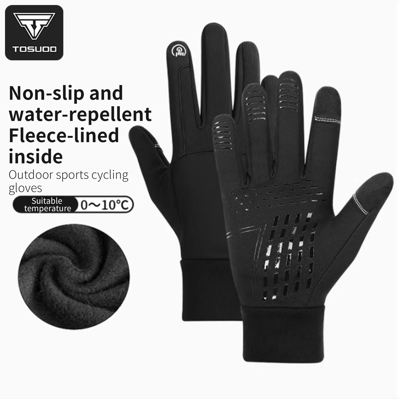 

TOSUOD Winter Gloves For Outdoor Running Motorcycle Riding Windproof Comfortable And Warm Cycling Gloves Touch Screen Gloves